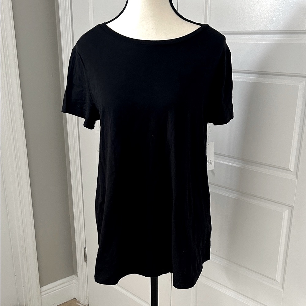 NEW NWT Daily Thread Classic Basic Black Short Sleeve Women's Tee Size M